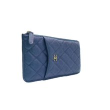 Load image into Gallery viewer, CHANEL Leather Wallet Blue
