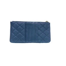 Load image into Gallery viewer, CHANEL Leather Wallet Blue
