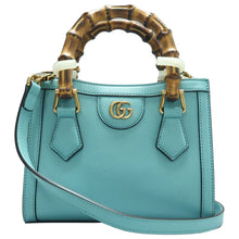 Load image into Gallery viewer, Gucci Diana Mini Leather Satchel Bag Blue
