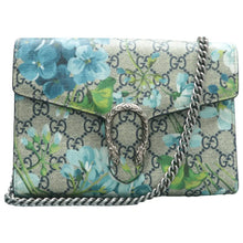 Load image into Gallery viewer, GUCCI Dionysus Chain Wallet Blooms Canvas Crossbody Bag Blue
