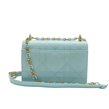 Load image into Gallery viewer, CHRISTIAN DIOR Caro Leather Shoulder Bag Blue
