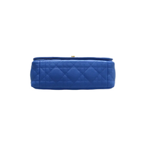 Load image into Gallery viewer, Christian Dior Dior Caro Leather Shoulder Bag Blue
