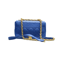 Load image into Gallery viewer, Christian Dior Dior Caro Leather Shoulder Bag Blue
