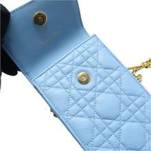 Load image into Gallery viewer, Christian Dior Dior Caro Leather Shoulder Bag Blue
