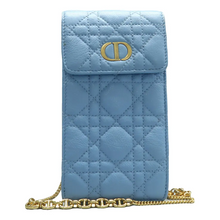 Load image into Gallery viewer, Christian Dior Dior Caro Leather Shoulder Bag Blue
