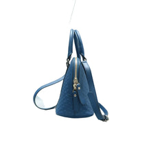 Load image into Gallery viewer, GUCCI Dome GG Leather Satchel Bag Blue
