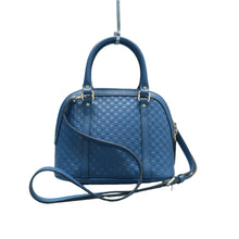 Load image into Gallery viewer, GUCCI Dome GG Leather Satchel Bag Blue
