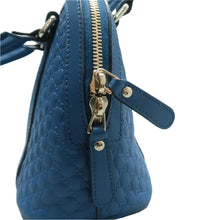 Load image into Gallery viewer, GUCCI Dome GG Leather Satchel Bag Blue
