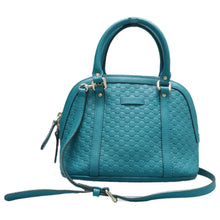 Load image into Gallery viewer, Gucci Dome GG Leather Satchel Bag Blue
