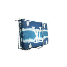 Load image into Gallery viewer, LOUIS VUITTON Double Zip Monogram Canvas Shoulder Bag Blue
