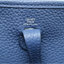 Load image into Gallery viewer, HERMES Evelyne Leather Shoulder Bag Blue
