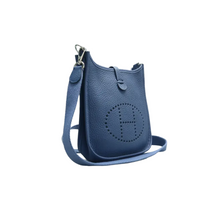 Load image into Gallery viewer, HERMES Evelyne Leather Shoulder Bag Blue
