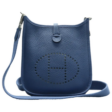 Load image into Gallery viewer, HERMES Evelyne Leather Shoulder Bag Blue
