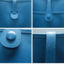 Load image into Gallery viewer, HERMES Evelyne Leather Shoulder bag Blue
