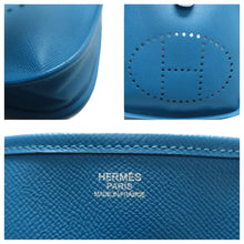 Load image into Gallery viewer, HERMES Evelyne Leather Shoulder bag Blue
