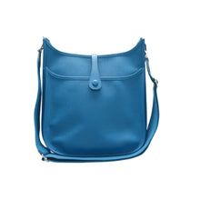 Load image into Gallery viewer, HERMES Evelyne Leather Shoulder bag Blue
