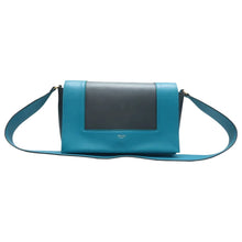 Load image into Gallery viewer, CELINE Frame Leather Shoulder Bag Blue
