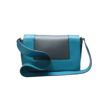 Load image into Gallery viewer, CELINE Frame Leather Shoulder Bag Blue
