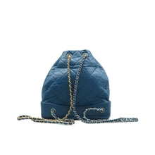 Load image into Gallery viewer, CHANEL Gabrielle Calfskin Leather Backpack Blue
