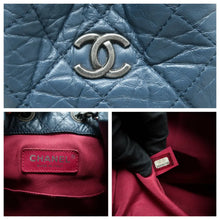 Load image into Gallery viewer, CHANEL Gabrielle Leather Backpack Bag Blue
