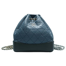 Load image into Gallery viewer, CHANEL Gabrielle Leather Backpack Bag Blue
