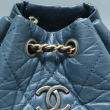 Load image into Gallery viewer, CHANEL Gabrielle Leather Backpack Bag Blue
