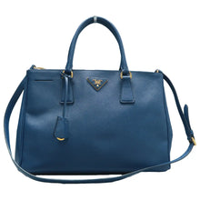 Load image into Gallery viewer, Prada Galleria Double-Zip Mini Saffiano Leather Tote Bag Blue
