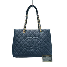 Load image into Gallery viewer, Chanel GST Grand shopping Quilted Leather Tote Bag Blue
