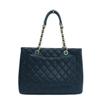 Load image into Gallery viewer, Chanel GST Grand shopping Quilted Leather Tote Bag Blue
