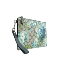 Load image into Gallery viewer, Gucci Blooms Large Cosmetic Case GG Supreme Monogram Clutch Blue
