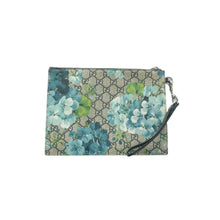 Load image into Gallery viewer, Gucci Blooms Large Cosmetic Case GG Supreme Monogram Clutch Blue
