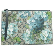 Load image into Gallery viewer, Gucci Blooms Large Cosmetic Case GG Supreme Monogram Clutch Grey
