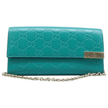 Load image into Gallery viewer, Gucci Chain Wallet Guccissima Signature Dice Shoulder Bag Blue
