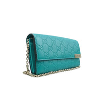 Load image into Gallery viewer, Gucci Chain Wallet Guccissima Signature Dice Shoulder Bag Blue
