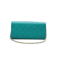 Load image into Gallery viewer, Gucci Chain Wallet Guccissima Signature Dice Shoulder Bag Blue
