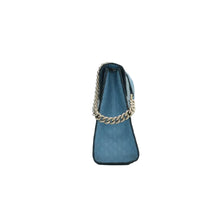 Load image into Gallery viewer, Gucci Emily Medium GG Guccissima Patent Leather Chain Shoulder Bag Blue
