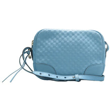 Load image into Gallery viewer, Gucci  Bree Micro GG ssima Leather Crossbody Bag Light Blue
