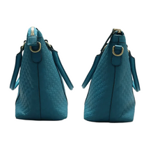 Load image into Gallery viewer, GUCCI Microguccissima Leather Satchel Bag Blue
