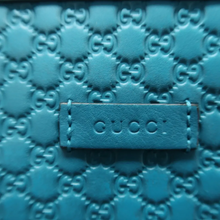 Load image into Gallery viewer, GUCCI Microguccissima Leather Satchel Bag Blue
