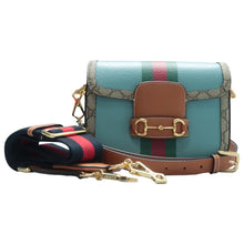 Load image into Gallery viewer, Gucci Horsebit 1955 GG Supreme Monogram Shoulder Bag Blue
