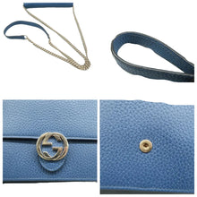 Load image into Gallery viewer, Gucci Interlocking G Leather Shoulder Bag Blue
