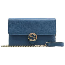 Load image into Gallery viewer, Gucci Interlocking G Leather Shoulder Bag Blue
