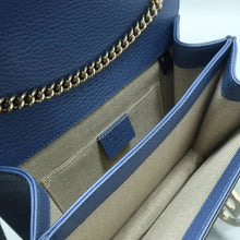 Load image into Gallery viewer, Gucci Interlocking Leather Shoulder Bag Blue
