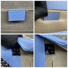 Load image into Gallery viewer, Gucci Interlocking Leather Shoulder Bag Blue
