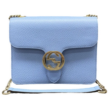 Load image into Gallery viewer, Gucci Interlocking Leather Shoulder Bag Blue
