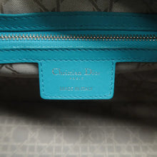 Load image into Gallery viewer, Christian Dior Lady Dior Leather Satchel Bag Blue
