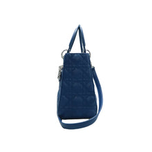 Load image into Gallery viewer, Christian Dior Lady Dior Leather Satchel Bag Blue
