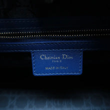 Load image into Gallery viewer, Christian Dior Lady Dior Leather Satchel Bag Blue
