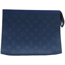 Load image into Gallery viewer, LOUIS VUITTON Poche toilette Monogram Canvas Clutch Blue
