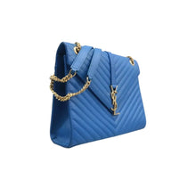 Load image into Gallery viewer, LOUIS VUITTON Envelope Leather Shoulder Bag Blue
